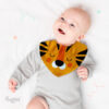 Babero bandana absorbente de selva tigre Boomin Kids