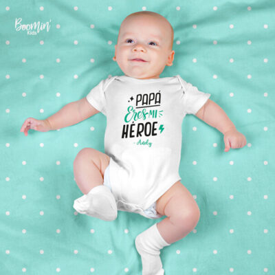 Pañalero bebé Papá eres mi héroe personalizado