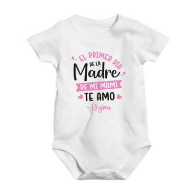 Pañalero bebé Primer día de la madre personalizado