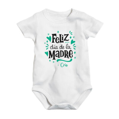 Pañalero bebé Feliz día de la madre personalizado