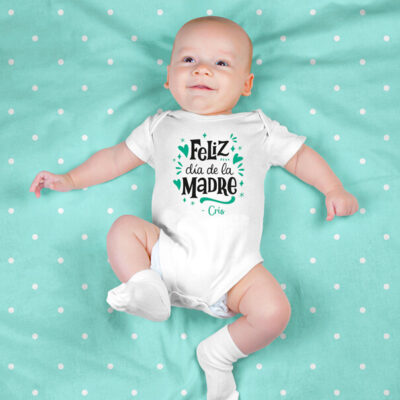 Pañalero bebé Feliz día de la madre personalizado
