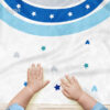 Cobija de arcoíris estrella personalizada bebe niño