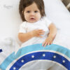 Cobija de arcoíris estrella personalizada bebe niño