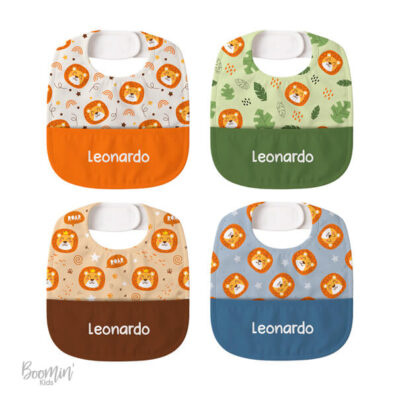 Baberos impermeables de leones personalizados