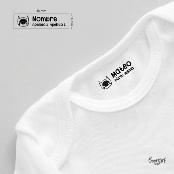 Sello textil personalizado super héroes