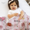 Cobija de fútbol americano rosa personalizada bebe niña