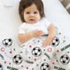 Cobija de fútbol soccer México personalizada bebe niño