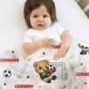 Cobija de fútbol soccer osito México personalizada bebe niño