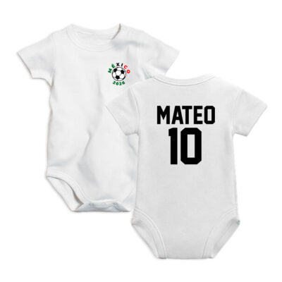 Pañalero bebé Jersey Fútbol soccer México personalizado