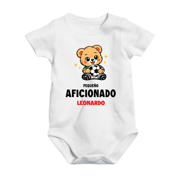 Pañalero bebé Fútbol soccer osito México pequeño aficionado personalizado